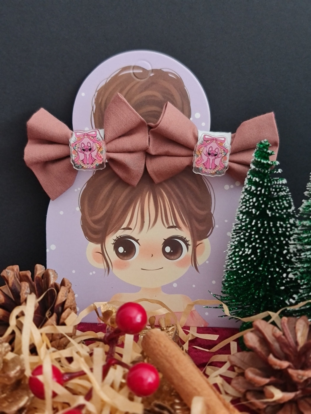 Barrettes petit ange rose