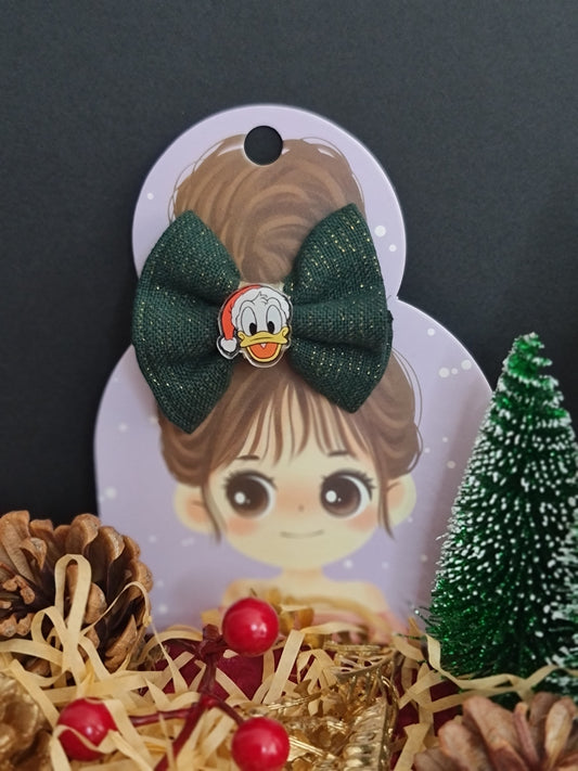 Barrette canard bonnet de noël