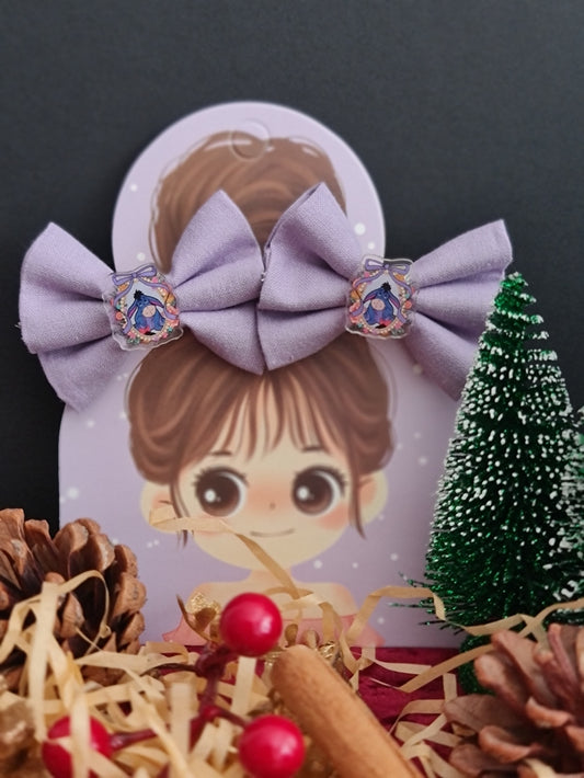 Barrettes petit âne bleu