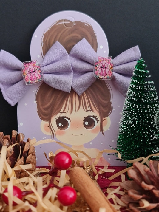 Barrettes petit ange rose