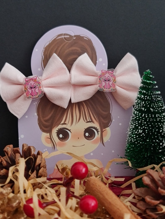 Barrettes petit ange rose