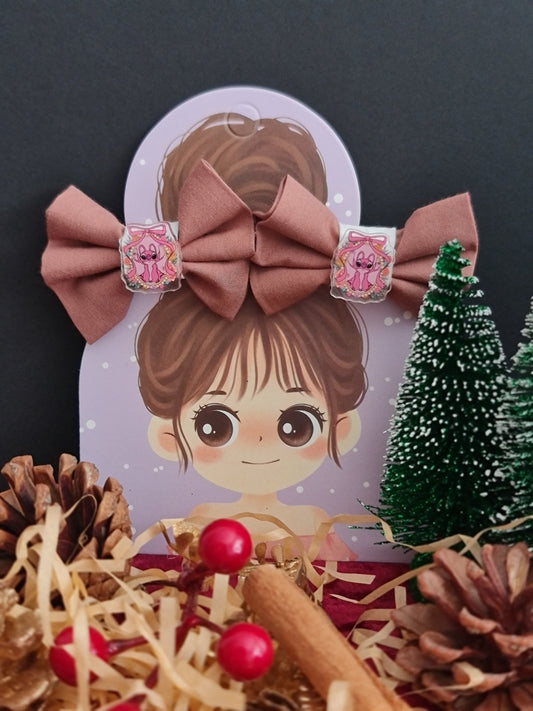 Barrettes petit ange rose