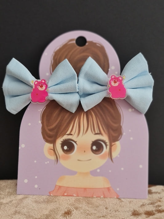 Barrettes ours rose